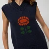 Close to the Flower Vest in Navy
