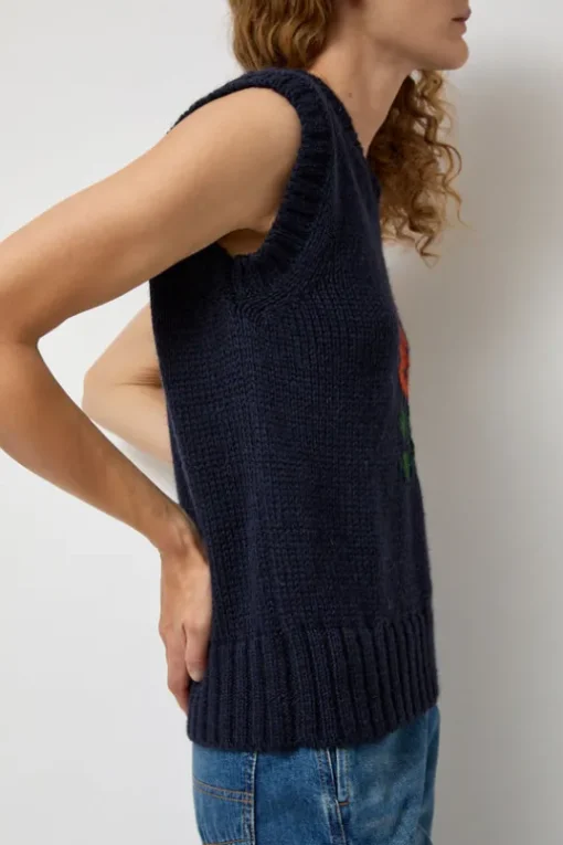 Close to the Flower Vest in Navy