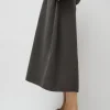 Contour Clog with Shearling on Flat Base in Camel