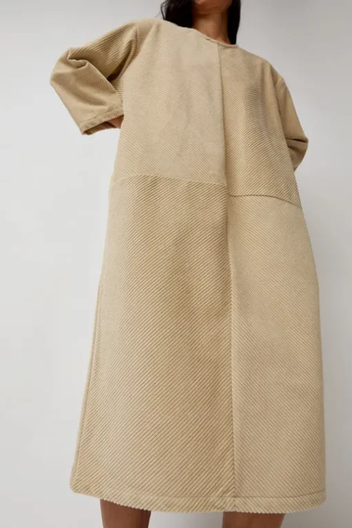 Corduroy Radient Dress in Ivory