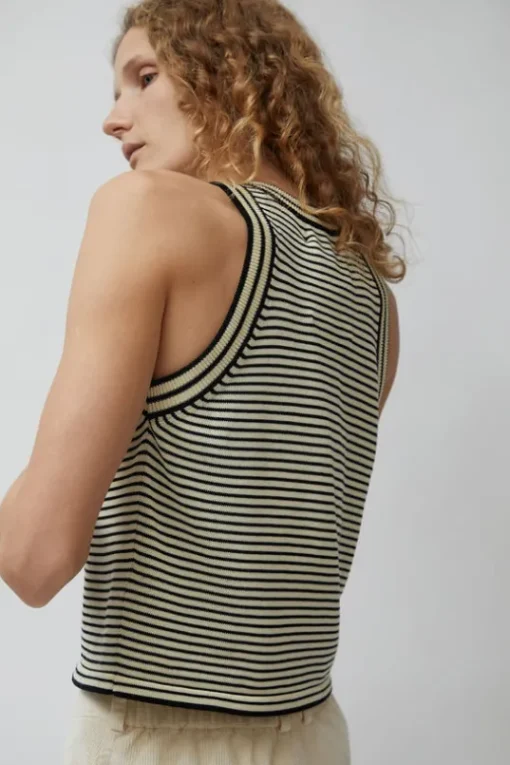 Cotton Striped Tank Top in Stripe
