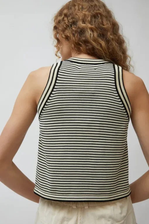 Cotton Striped Tank Top in Stripe