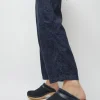 Dakota Shearling Clog on Mid Heel in Navy and Night