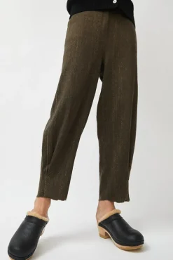 Dakota Shearling Clog on Mid Heel in Ink Aviator