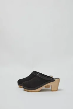 Dakota Shearling Clog on High Heel in Brindle