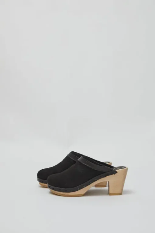Dakota Shearling Clog on High Heel in Brindle