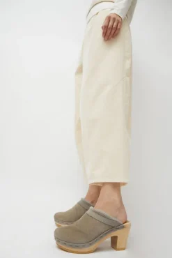 Dakota Shearling Clog on High Heel in Mist