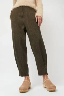 Dakota Shearling Clog on Mid Heel in Fawn Suede and Bone