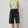 Denim Carpenter Shorts in Stone Black