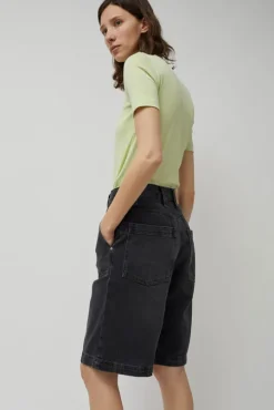 Denim Carpenter Shorts in Stone Black