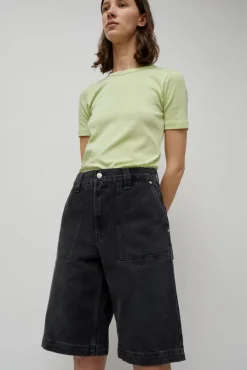 Denim Carpenter Shorts in Stone Black