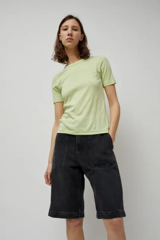 Denim Carpenter Shorts in Stone Black