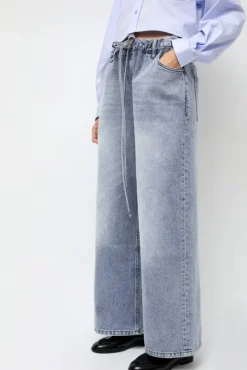 Denim Sharing Pants in Light Blue