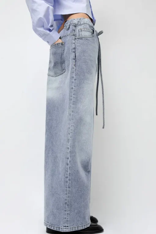 Denim Sharing Pants in Light Blue