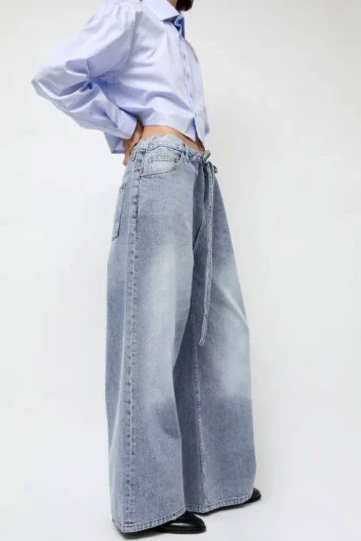 Denim Sharing Pants in Light Blue