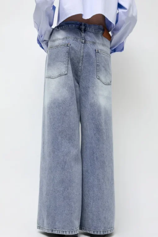 Denim Sharing Pants in Light Blue