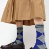 Diamond Socks in Cobalt