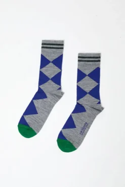 Diamond Socks in Cobalt