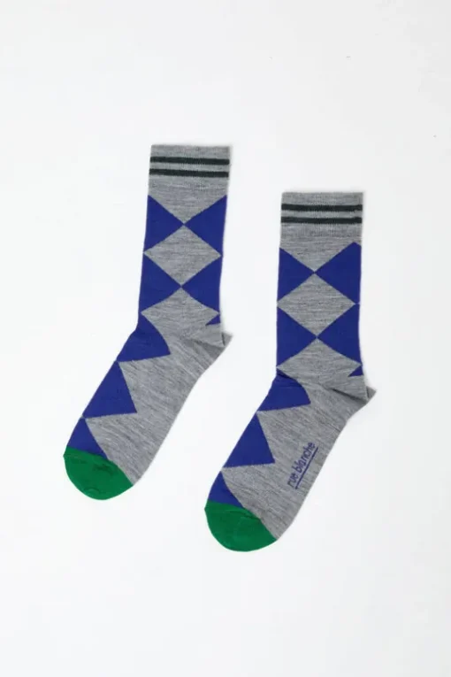 Diamond Socks in Cobalt