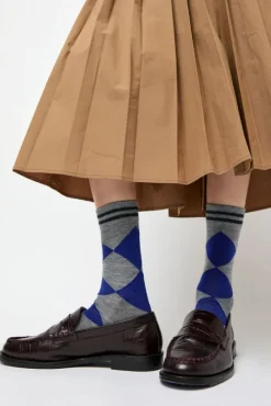 Diamond Socks in Cobalt