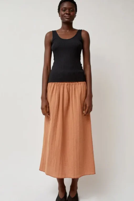 Diph Skirt in Brick