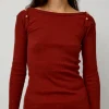 Disc Long Sleeve in Bine Red