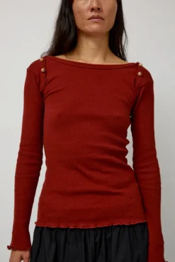 Disc Long Sleeve in Bine Red