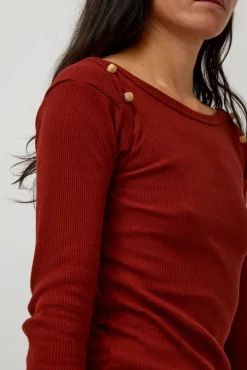 Disc Long Sleeve in Bine Red