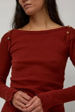Disc Long Sleeve in Bine Red