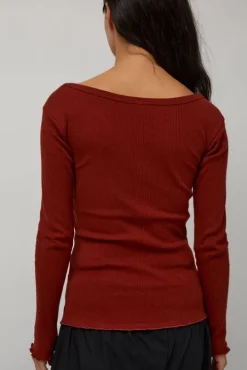 Disc Long Sleeve in Bine Red