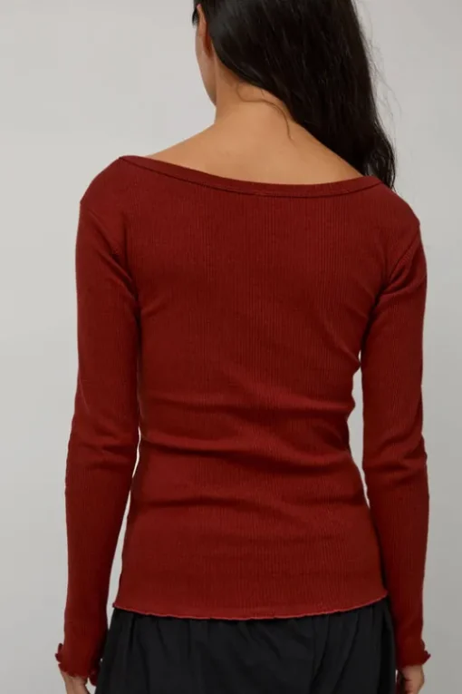 Disc Long Sleeve in Bine Red