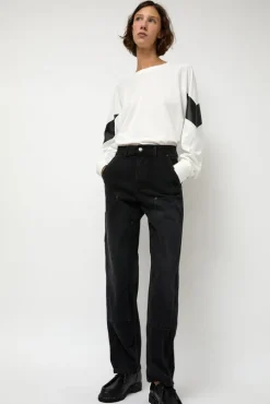 Double-Knee Jean in Spider Black
