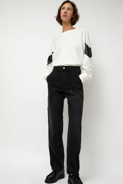 Double-Knee Jean in Spider Black