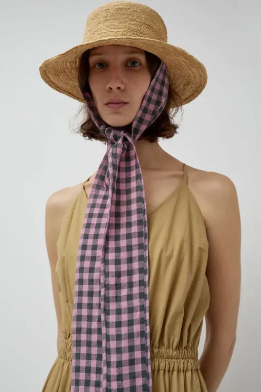 Duke Alessio Hat in Natural with Check Rose