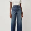 Elissa High Wide Jean in Cate Wash