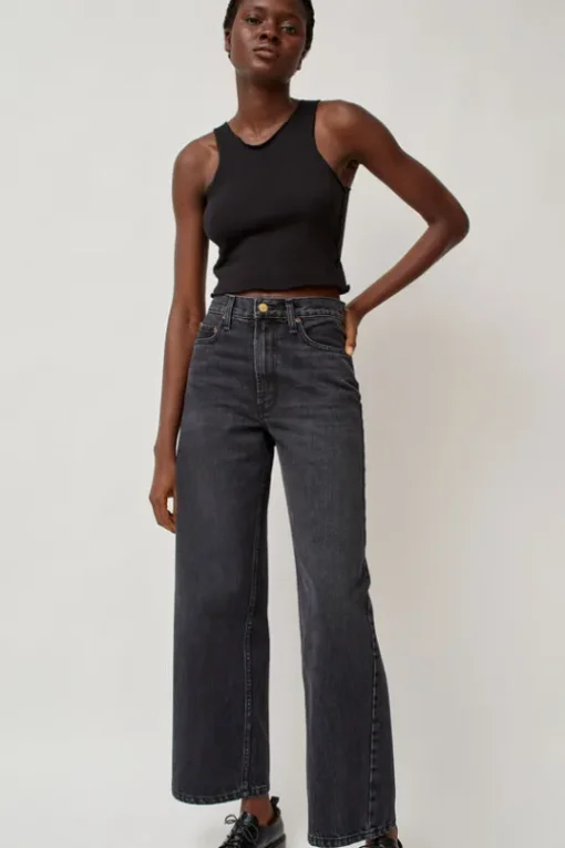 Elissa High Wide Jean in Stil Black