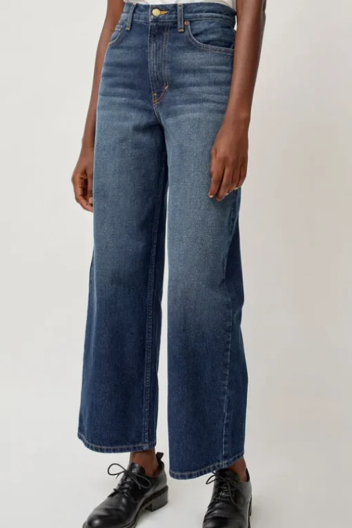 Elissa High Wide Jean in Cate Wash