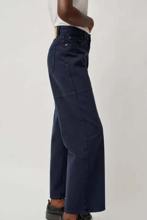 Elissa High Wide Jean in Marine Overdye