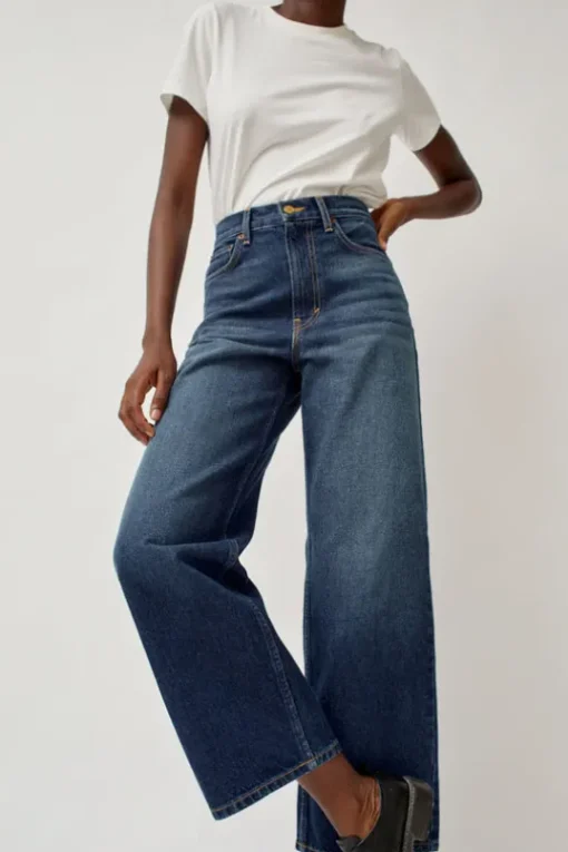 Elissa High Wide Jean in Cate Wash