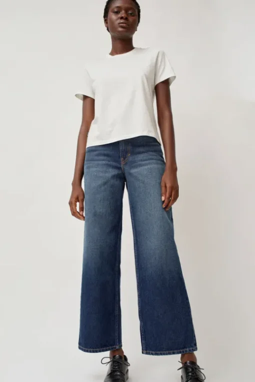 Elissa High Wide Jean in Cate Wash