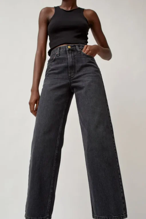 Elissa High Wide Jean in Stil Black