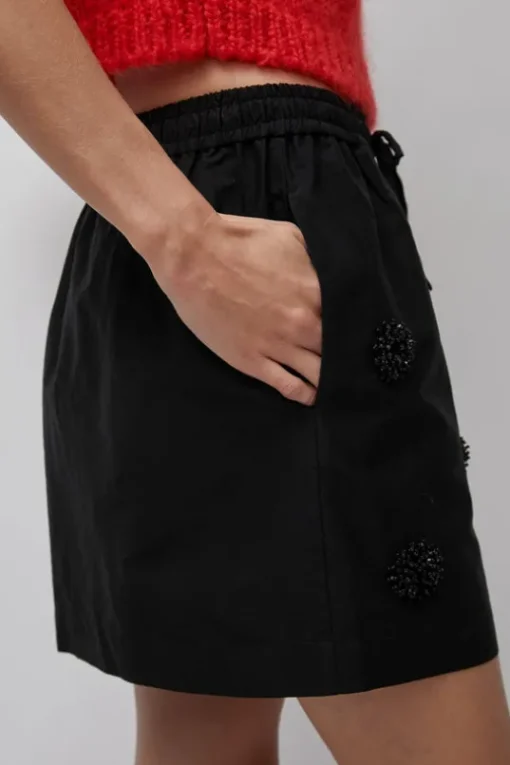 Embellished Mini Skirt in Black