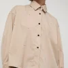 Embroidery Shirt in Beige