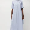 Extra Long Shirt in Blue and White Stripe