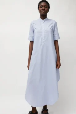 Extra Long Shirt in Blue and White Stripe