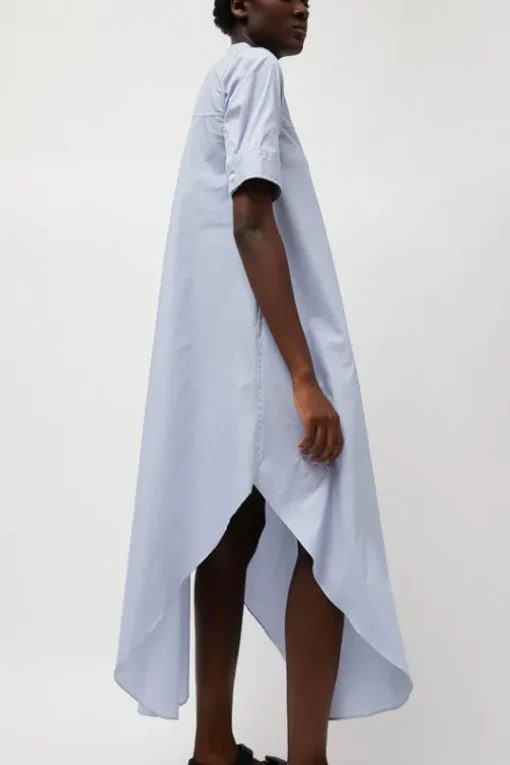 Extra Long Shirt in Blue and White Stripe