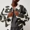 Faris Canvas Jacket in Black and White