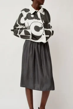 Faris Canvas Jacket in Black and White