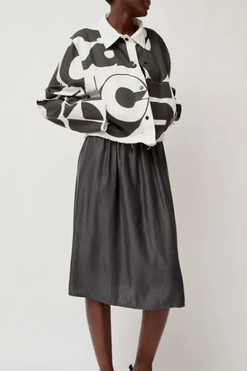 Faris Canvas Jacket in Black and White