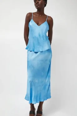 Fluid Skirt in Maya Blue Tie Dye